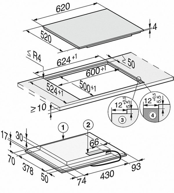 Miele KM 7465 FL Inductiekookplaat