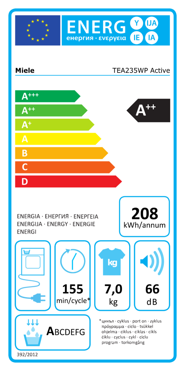 Miele TEA235WP Active T1 warmtepompdroger: Droger